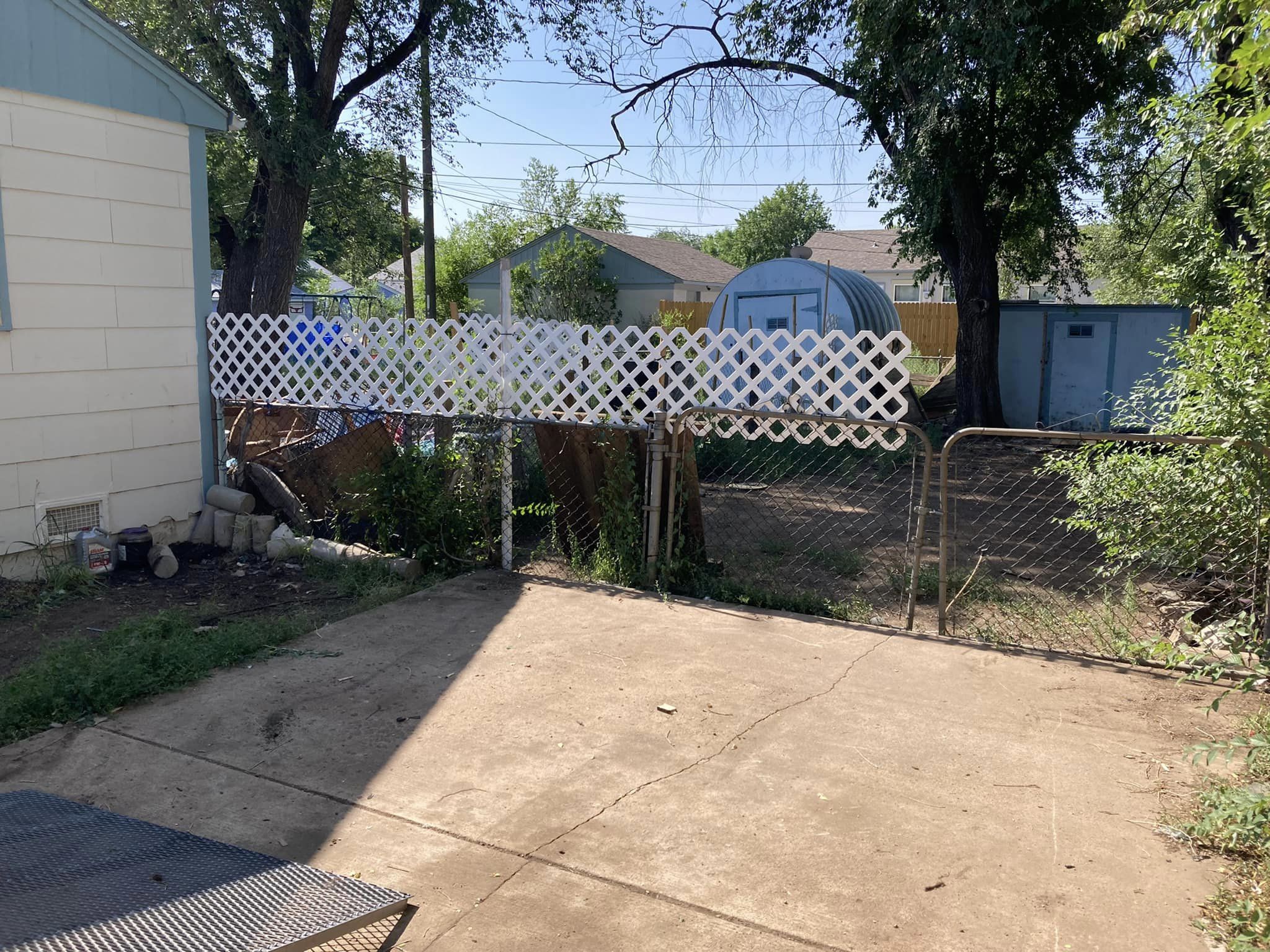 Backyard clear after hauling service